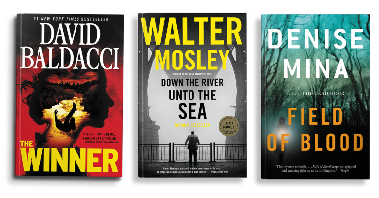 David Baldacci, Walter Mosley, Denise Mina Book Covers