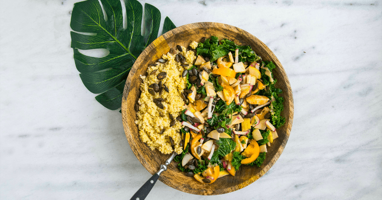 Bowl of vegan food